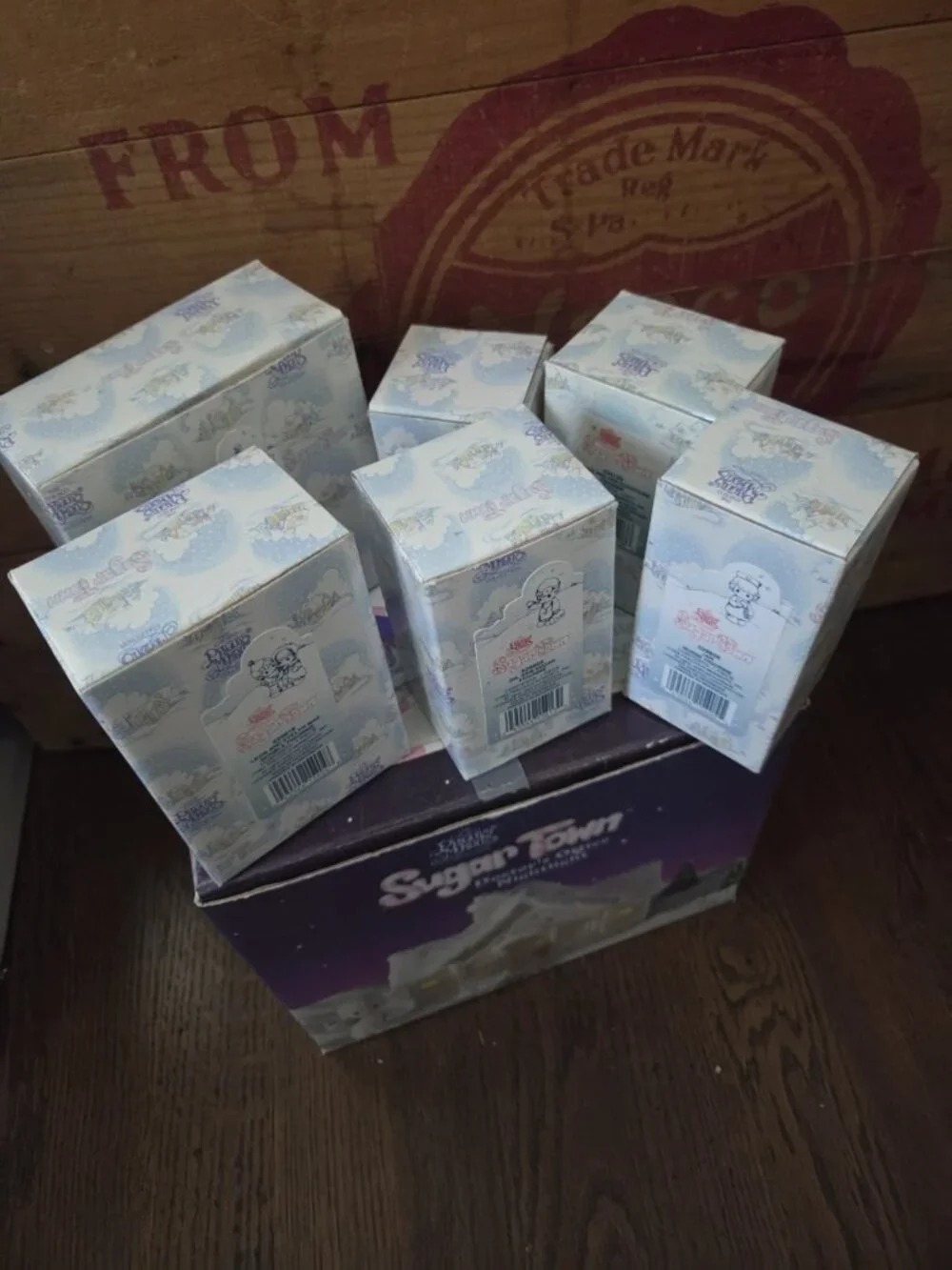 Vtg Enesco Precious Moments Sugar Town Doctors Office 7 Piece Collectors Set